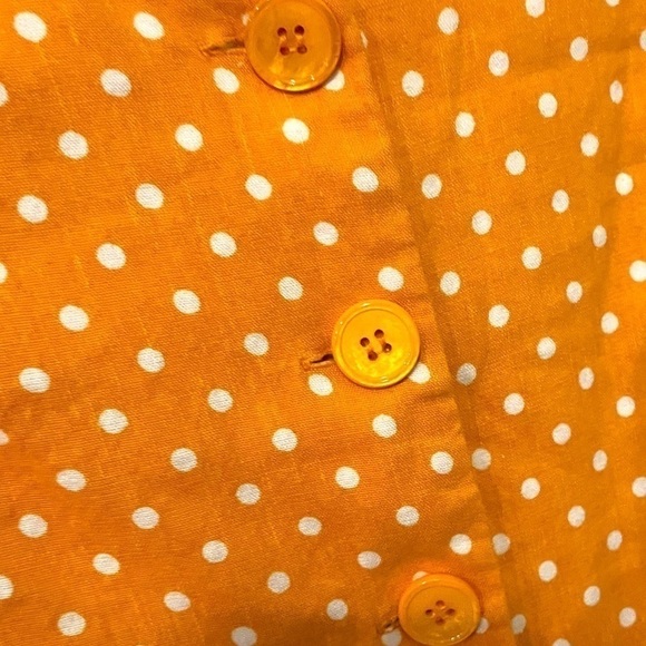 RACHEL PARCELL | Modest Citrus Orange 🍊 Linen Button Down Midi Dress Size Small - Picture 9 of 9